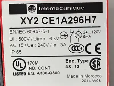 Telemecanique XY2-CE1A296H7 Cable Pulled Emergency Stop (BIN411)