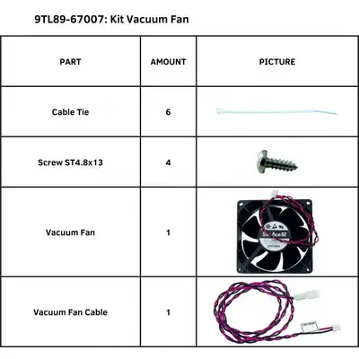 Used _UNKNOWN_ SummaCut Vacuum Fan Kit (9TL89-67007) Fan & Blower Parts Oklahoma US | Wide Image Solutions #1538558
