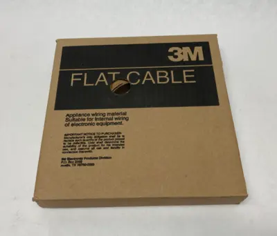 NEW 3M COLOR CODED FLAT CABLE, 3811 SERIES, 3811/9-CONDUCTOR BOX OF 100'