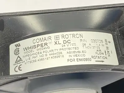 USED COMAIR ROTRON WHISPER XL DC FAN 0.6A 24V 1.4W WD24M3