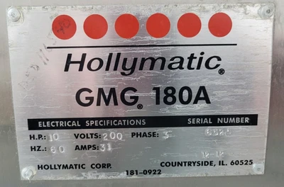 140-0129 Hollymatic GMG 180A Meat Mixer Grinder