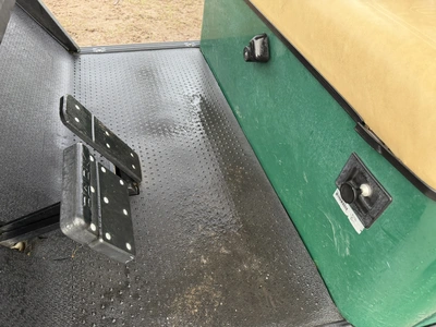 (1) 2017 E-Z-Go golf cart with a Kawasaki gas engine, model 625111G01, includes canopy, ball cover, ...