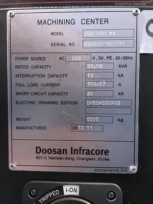 Used 2013 DOOSAN DNM400-II Vertical Machining Centers Illinois US | Machinery Marketing International #1352542