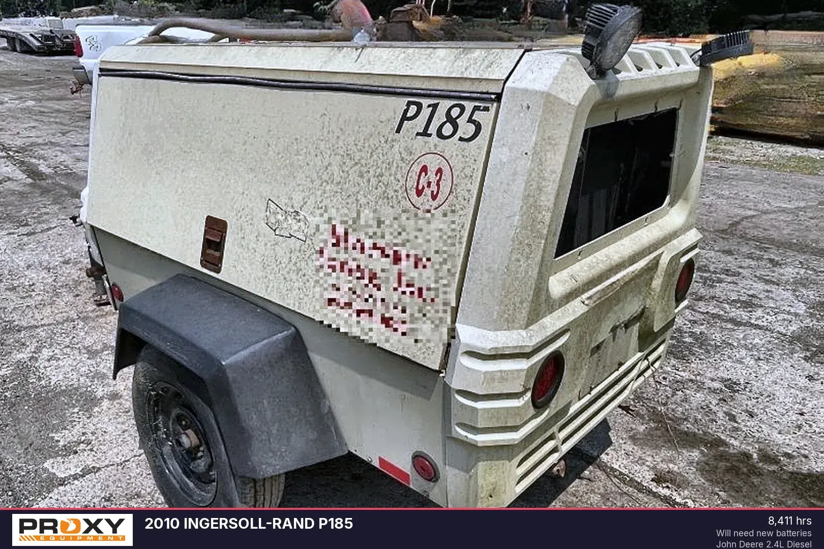 Used 2010 INGERSOLL-RAND P185 Air Compressors, Portable New Jersey US | Proxy Equipment #1384927