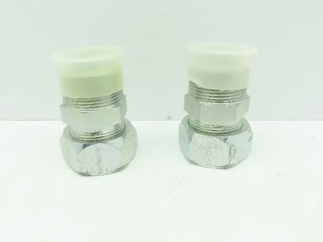 Parker 20FBU Straight Compression Fitting 1-1/4" Flareless x 1-1/4" NPT Lot of2