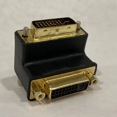 A136HDE | Kramer  DVI-I Male to Female Adapter 90 Degree LOT OF 2 - Open box