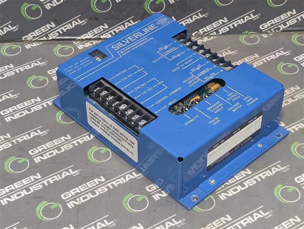 Barber Colman Siebe DYN2 90200 Silverline Microprocessor Auto-Synchronizer Used
