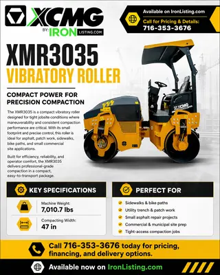 XCMG XMR3035 Double Drum Vibratory Roller | Iron Listing (2)