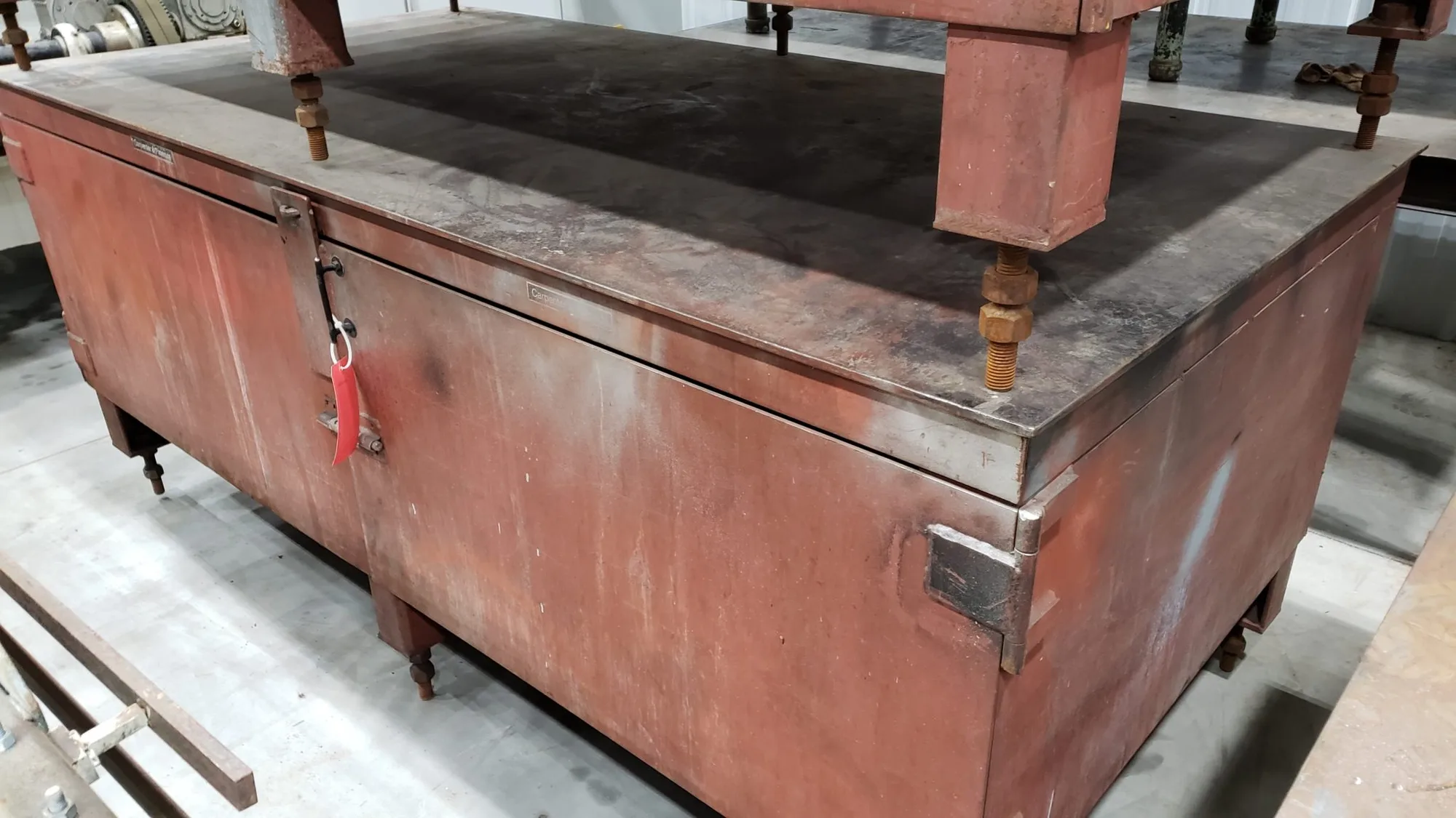 8′ x 4′ x 3/8″ Workbench with 2 doors,  h: 40 1/2