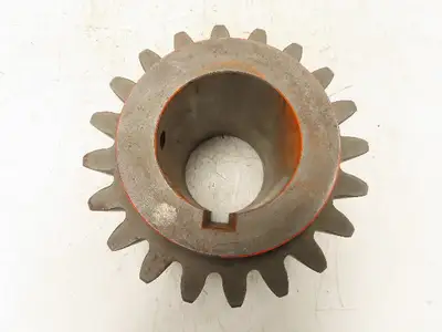 Large Steel Pinion Spur Gear 20-Tooth 4.5" Keyed Bore Hub 11" OD