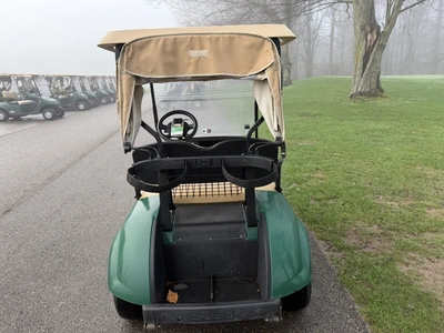 (1) 2019 E-Z-Go EFI golf cart with a Kawasaki gas engine, model 657061G01, includes canopy, fold-dow...