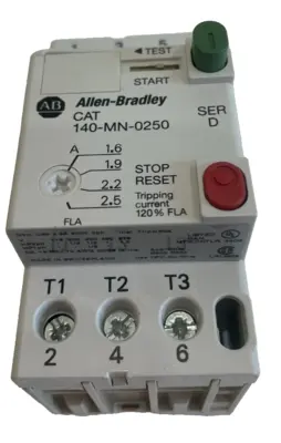 A / B 140-MN-0250 MOTOR STARTER SER.D 140MN0250 NEW, SURPLUS
