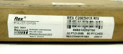 NEW REXNORD REX C2062HKR RIV ROLLER CHAIN 10'