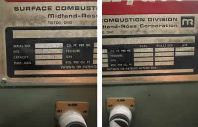 Item# G222 Surface Combustion Generator 7500 CFH