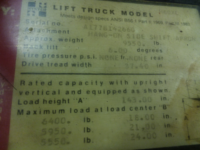 USED 1992 HYSTER H60XL