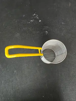 Used Winco Used Winco MPF-59, 5" x 9" Super Fine Stainless Steel Mesh Tall Pasta Basket - FG9 Food, Restaurant, & Bakery Parts & Accessories Illinois US | Falcon Restaurant Supply #1373579