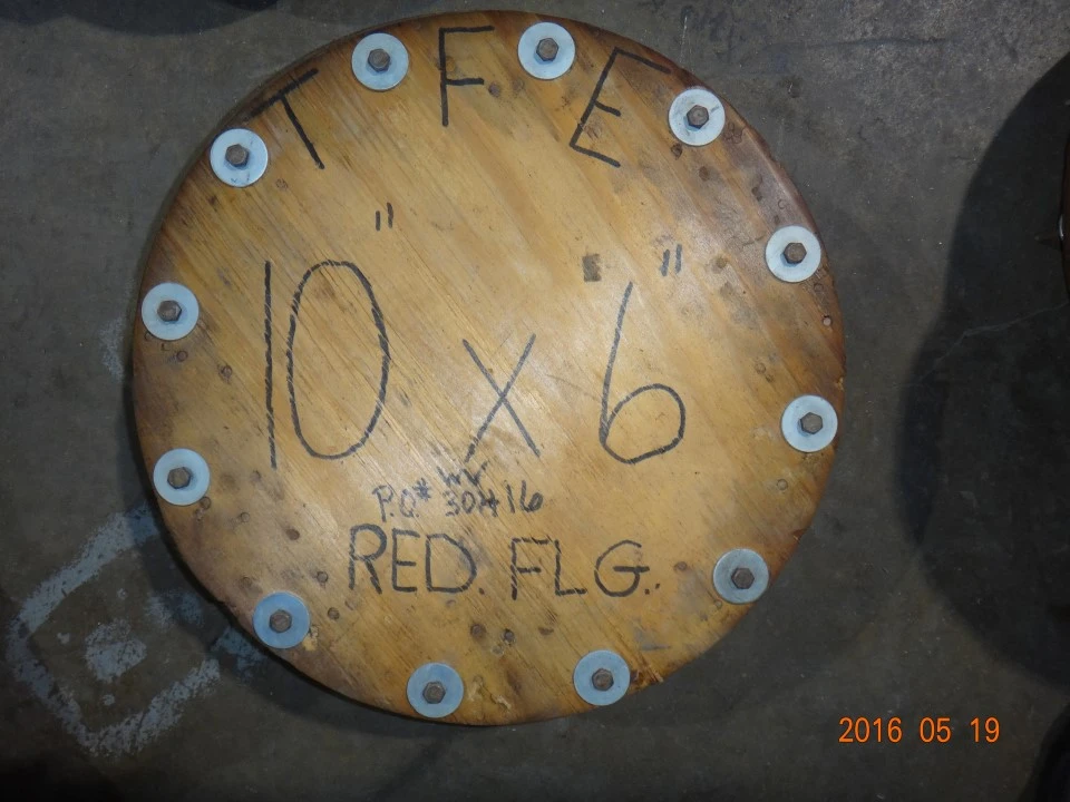 10"x6" PTFE Lined, Resistoflex Reducing Flange, 150.
