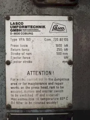 USED LASCO VPA-160