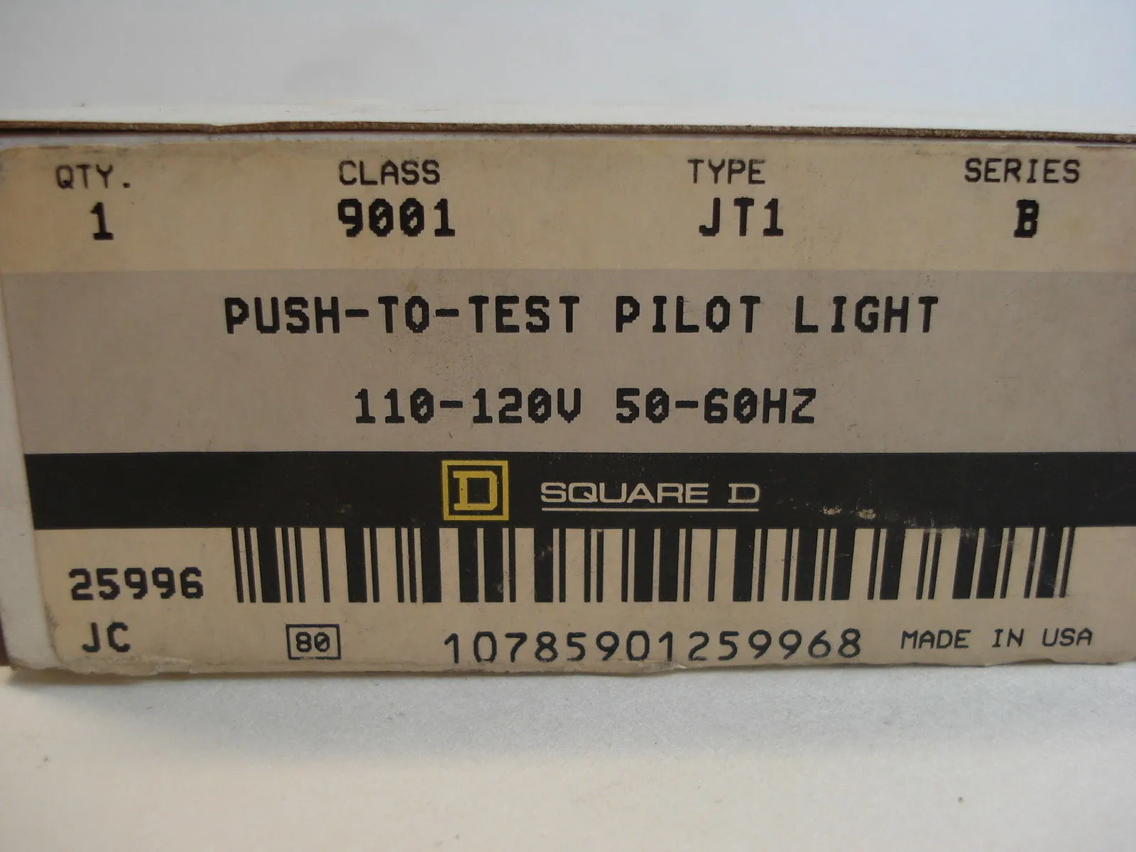 NEW SQUARE D 9001-JT1 PUSH BUTTON 9001JT1