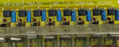 USED GENERAL ELECTRIC 531X307LTBAJG1 TERMINAL CARD LAN I/O