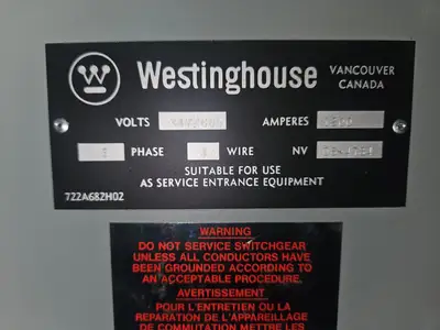 1000 kVA Substation Transformer, 12470 Volt Pri., 600Y/346 Volt Sec.