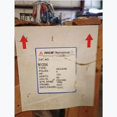 TECO Westinghouse 125 HP Motor