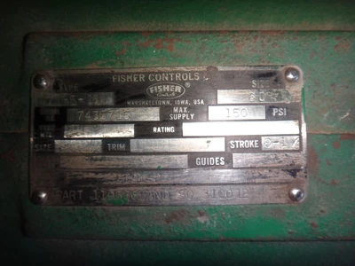 Fisher 4" 600 Class, Mod 471/5/16 Control Valve