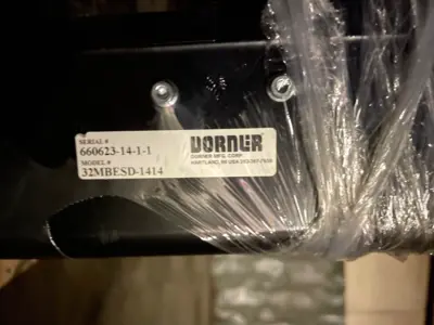 USED DORNER 3200 SERIES FLAT BELT CONVEYOR END DRIVE