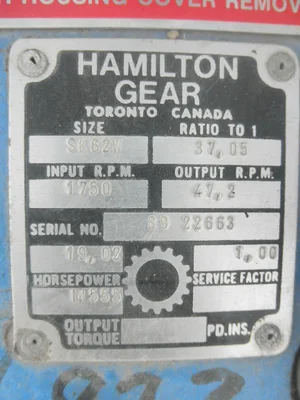 USED HAMILTON GEAR SK62W