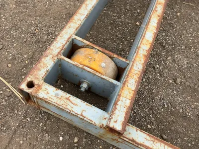 Metal Two Sided Cantilever Rack, on wheels so it can roll sideways, welded together, arms stick out ...