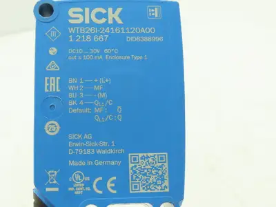 Sick WTB26I-24161120A00 Photoelectric Proximity Sensor 30-2000mm Sensing Range
