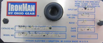 NEW OHIO GEAR BMQ818-30-56-L GEAR REDUCER 30:1 BMQ8183056L