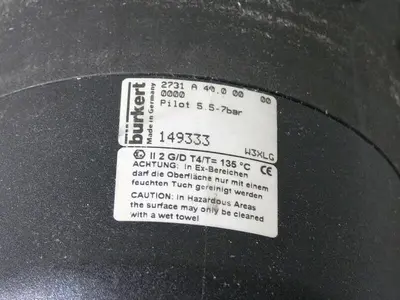 USED BURKERT 149333 2731-A-40.0 PILOT 5.5-7BAR PNEUMATIC ACTUATOR