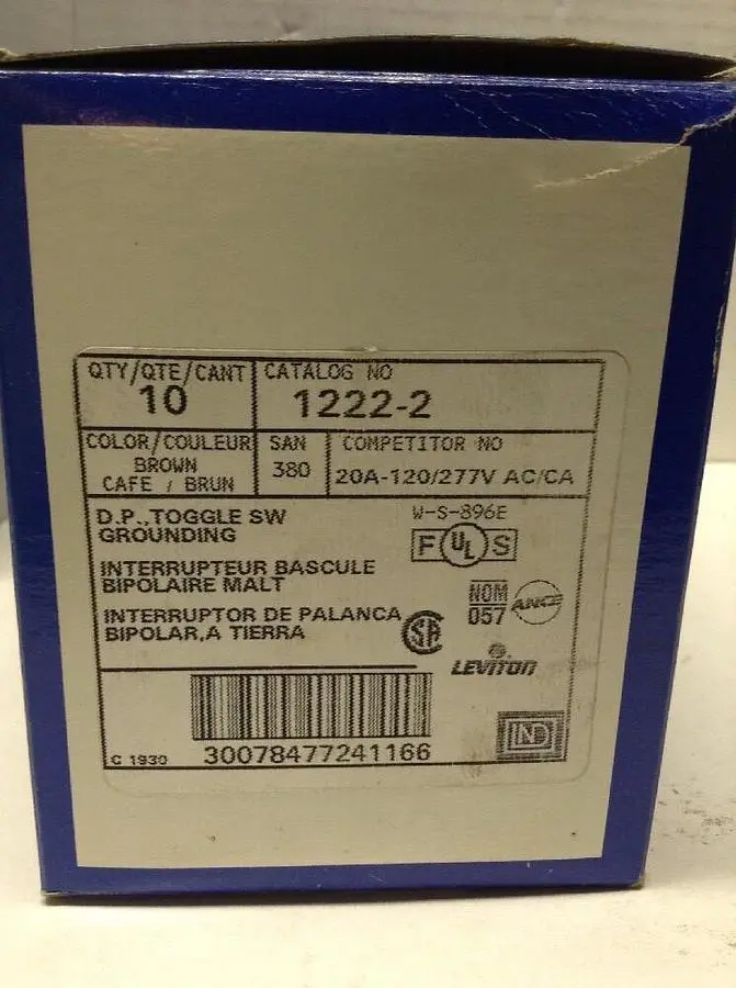 New | in-Stock LEVITON 1221-2 Miscellaneous Equipment (Electrical & Power) | Surplus Asset Holdings #1188509