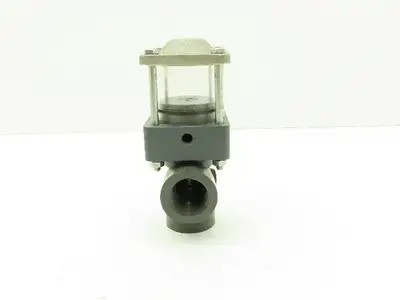 Plast-o-matic D100B 1" Shutoff Valve Pneumatic Air Powered Control PVC Sch 80