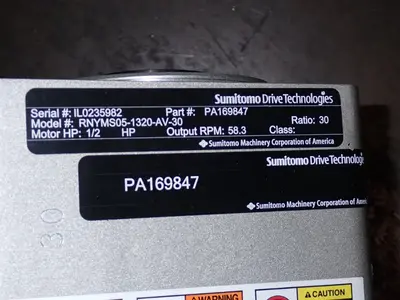 USED SUMITIMO DRIVE TECHNOLOGIES RNYMS051320AV30