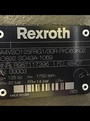 USED REXROTH AA4VSO125FRG130RPKD63K02