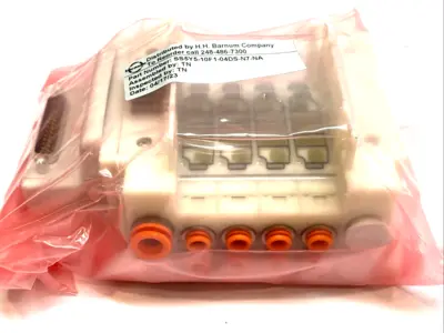 NEW SMC 4-STATION SOLENOID VALVE MANIFOLD BASE