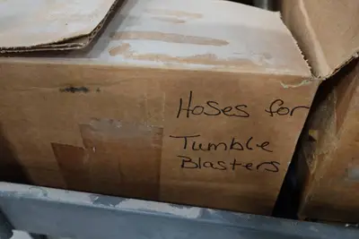 Warehouse Cart with Sandblaster Accessories - Nozzles, Sifters, Buckets