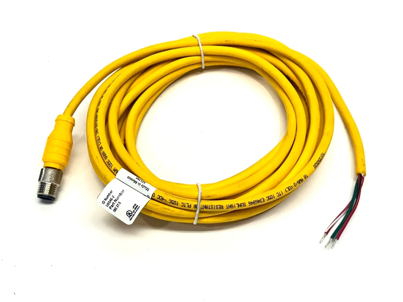 SBE 3T-5, U0146-2 | Turck SBE 3T-5 MicroFast Cordset Male M12 3-Pin Female 5-Pin 5m U0146-2 - New Other