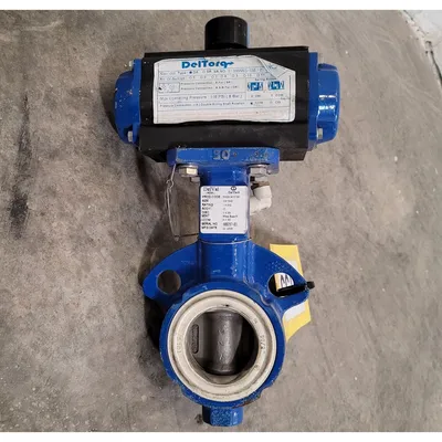 Used 2" DelVal Stainless Steel Wafer Butterfly Valve
