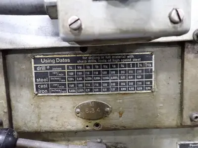 P. Girard 11" X 4' Radial Drill Press