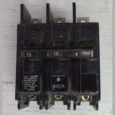 Siemens 3 Pole 15 Amp Bolt-on Breaker