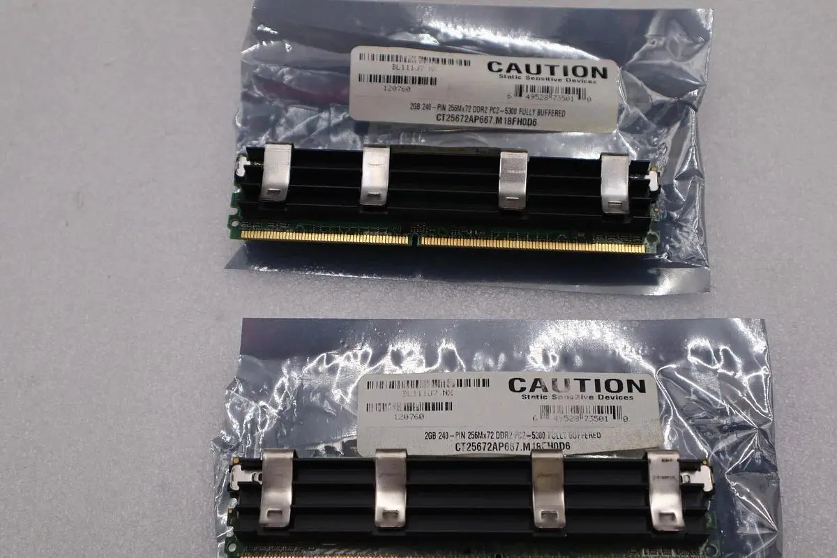 CRUCIAL PC2-5300 1GB DDR2 FULLY BUFFERED STOCK #K-1522A