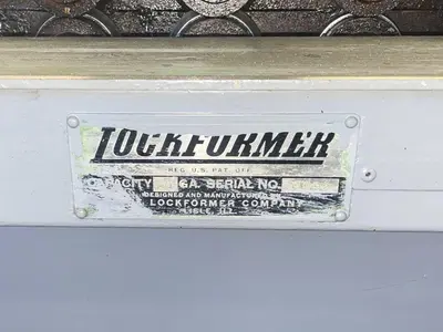 5 ROLL X 20 GAUGE LOCKFORMER ROLLFORMER, TOOLED FOR PIPE LOCK: YOBRO #24391