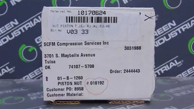 Ariel B-1260 Compressor Piston Nut JGJ:RJ:HJ:RJ-HE New NIB