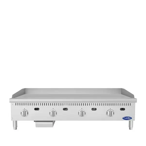 New | in-Stock Atosa New Atosa ATG-4824-S 48" Heavy Duty Thermostatic Gas Griddle - 120,000 BTU Steel Plate Commercial Flat Top Griddles Illinois US | Falcon Restaurant Supply #1373626
