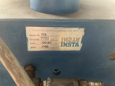 Used INSTA 715-  PRESS MACHINE Heat Presses Michigan US | Miedema Asset Management Group #1423372