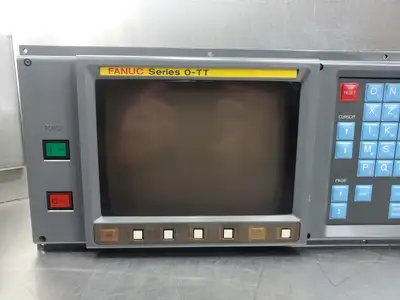 USED FANUC A02B-0091-C082 MDI/CRT UNIT W/A61L-0001-0092 DISPLAY MONITOR