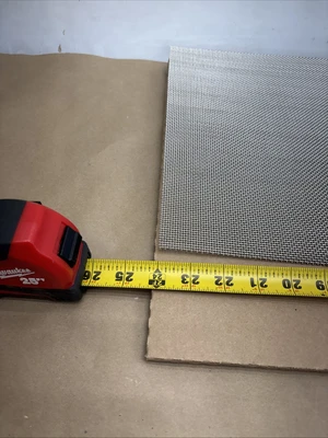 Sturdy 12”x24” 0.35,304 Stainless Steel Mesh Screen   Lot Of (2) Fast Shipping.